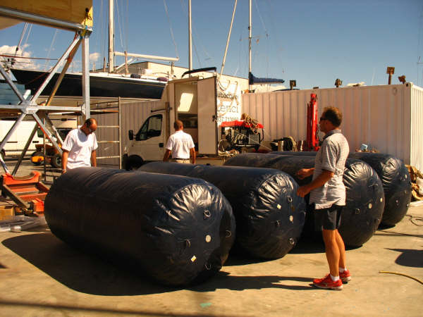 Preparazione dei cilindri di spinta